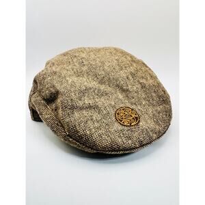 Patrick Francis Irish‎ Cap Brown Tweed Newsboy Hat Celtic Knot - Youth Large